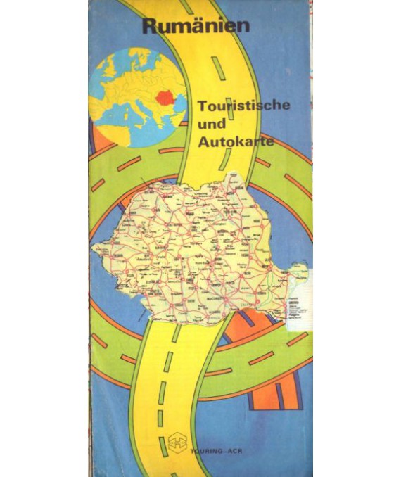 Rumänien. Touristische and Autokarte