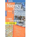Niemcy północne. Mapa samochodowa