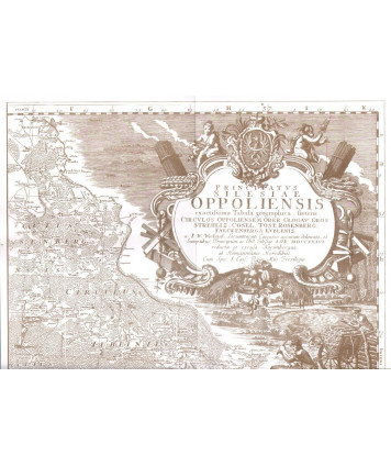 Mapa Śląska Opolskiego I.W. Wielanda z 1736 roku