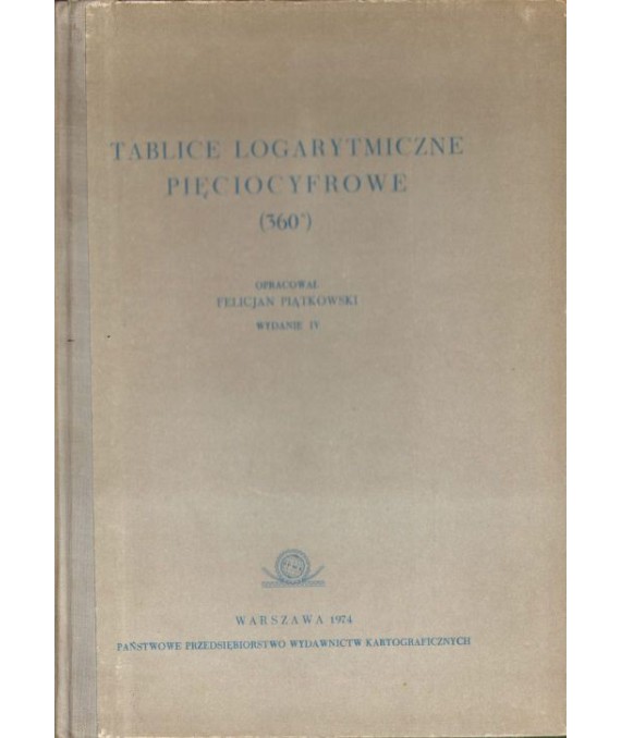 Tablice logarytmiczne  pięciocyfrowe