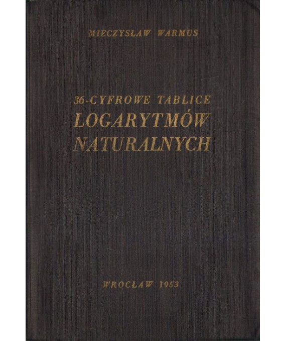 36-cyfrowe tablice logarytmów naturalnych