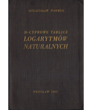 36-cyfrowe tablice logarytmów naturalnych