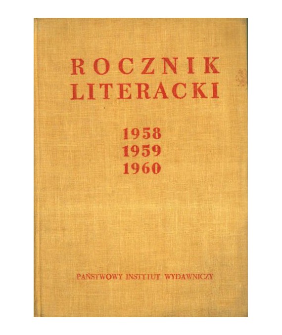 Rocznik literacki 1958-1960