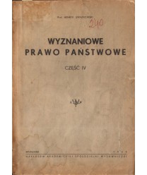 Wyznaniowe prawo państwowe cz.IV