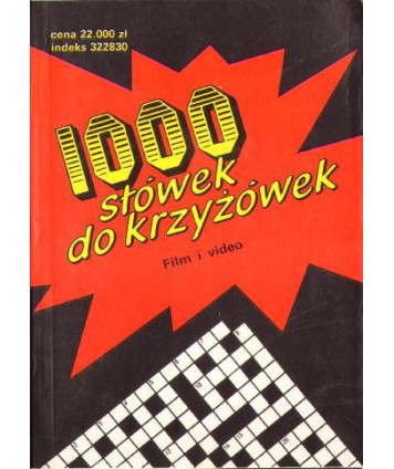 1000 słówek do krzyżówek. Film i video