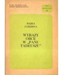 Wyrazy obce w "Panu Tadeuszu"