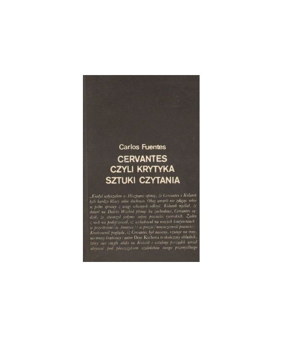 Cervantes czyli krytyka sztuki czytania