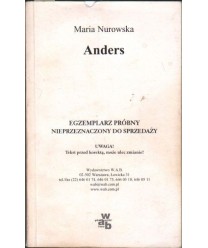 Anders. Egzemplarz próbny, przed korektą