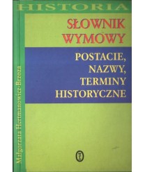Słownik wymowy. Postacie nazwy, terminy historyczne