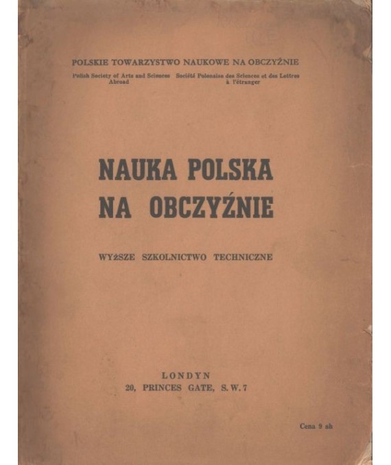 Nauka polska na obczyźnie. Wyższe szkolnictwo techniczne