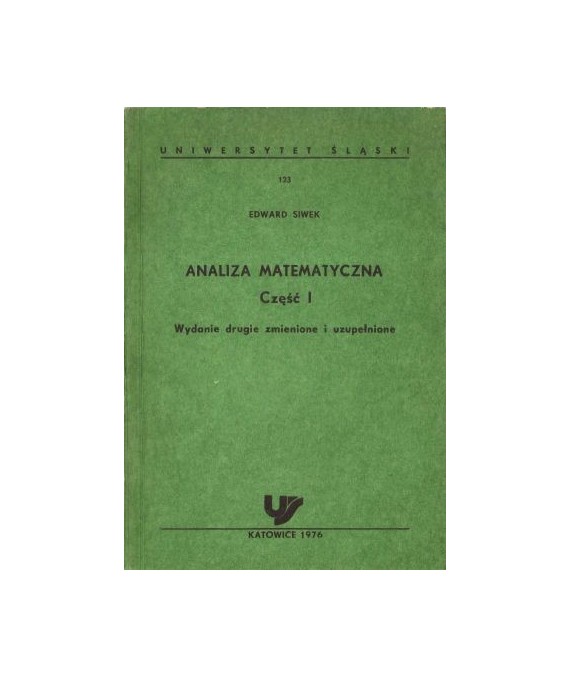 Analiza matematyczna. Część I
