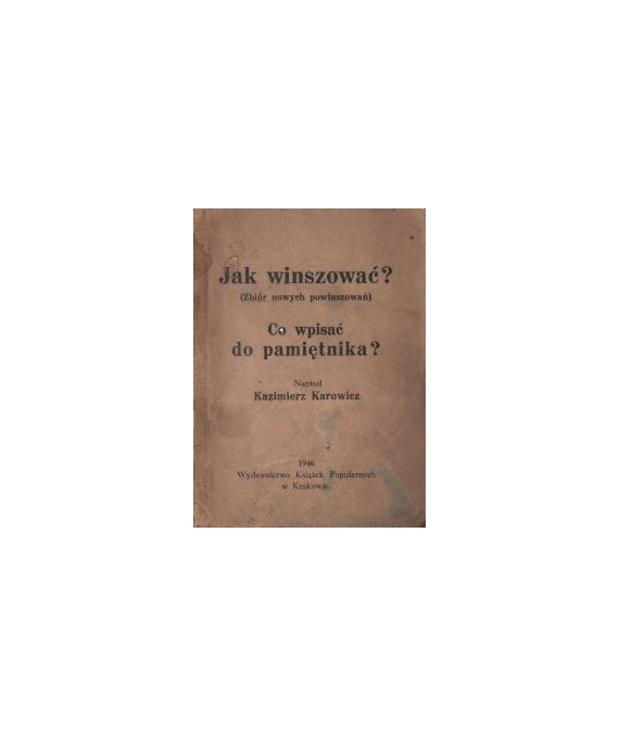 Jak winszować?, Co wpisać do pamiętnika?