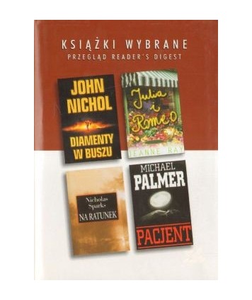 Książki wybrane: Na ratunek, Julia i Romeo, Diamenty w buszu, Pacjent